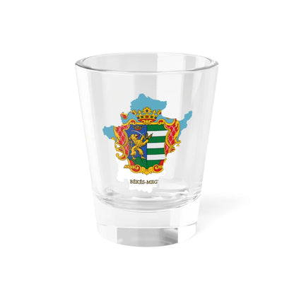 Flag-map of Bekes County (Hungary) Shot Glass 1.5oz 1.5oz - Go Mug Yourself