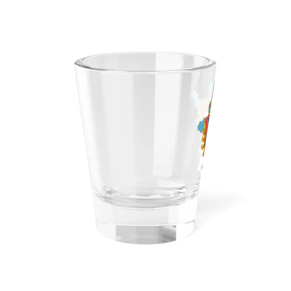 Flag-map of Bekes County (Hungary) Shot Glass 1.5oz - Go Mug Yourself