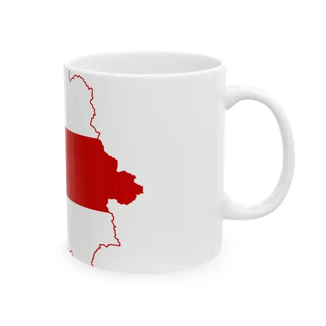 Flag map of Belarus 1991-1995 (Belarus) White Coffee Mug - Go Mug Yourself