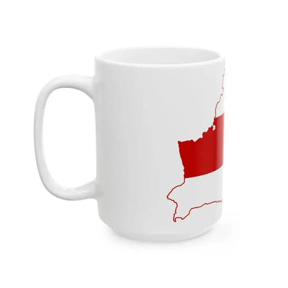 Flag map of Belarus 1991-1995 (Belarus) White Coffee Mug - Go Mug Yourself