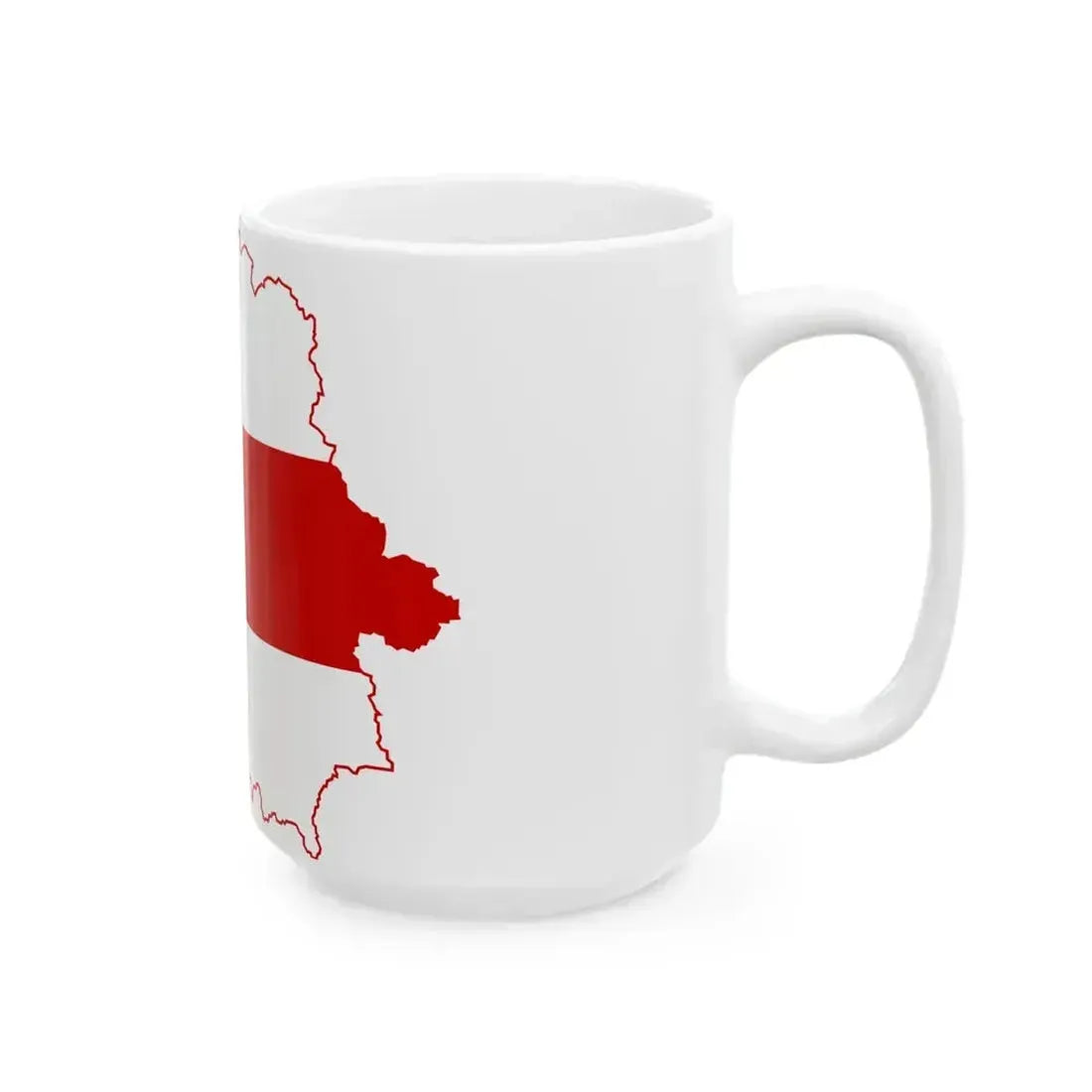 Flag map of Belarus 1991-1995 (Belarus) White Coffee Mug - Go Mug Yourself