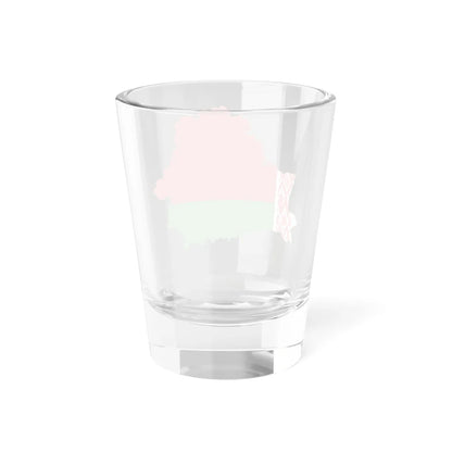 Flag-map of Belarus 1995-2012 (Belarus) Shot Glass 1.5oz - Go Mug Yourself