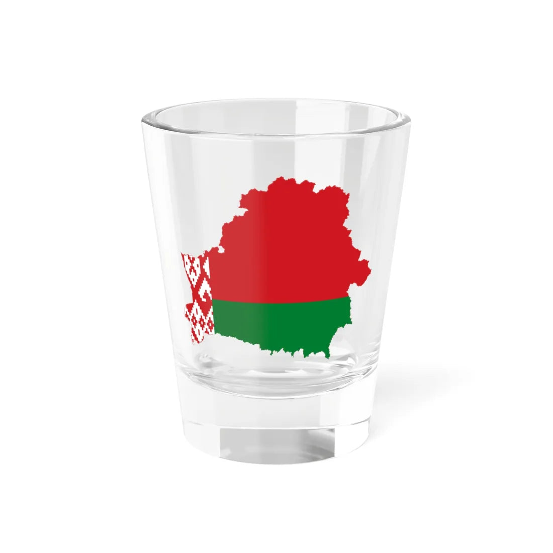 Flag-map of Belarus (Belarus) Shot Glass 1.5oz 1.5oz - Go Mug Yourself