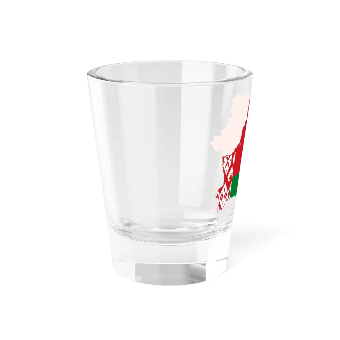 Flag-map of Belarus (Belarus) Shot Glass 1.5oz - Go Mug Yourself