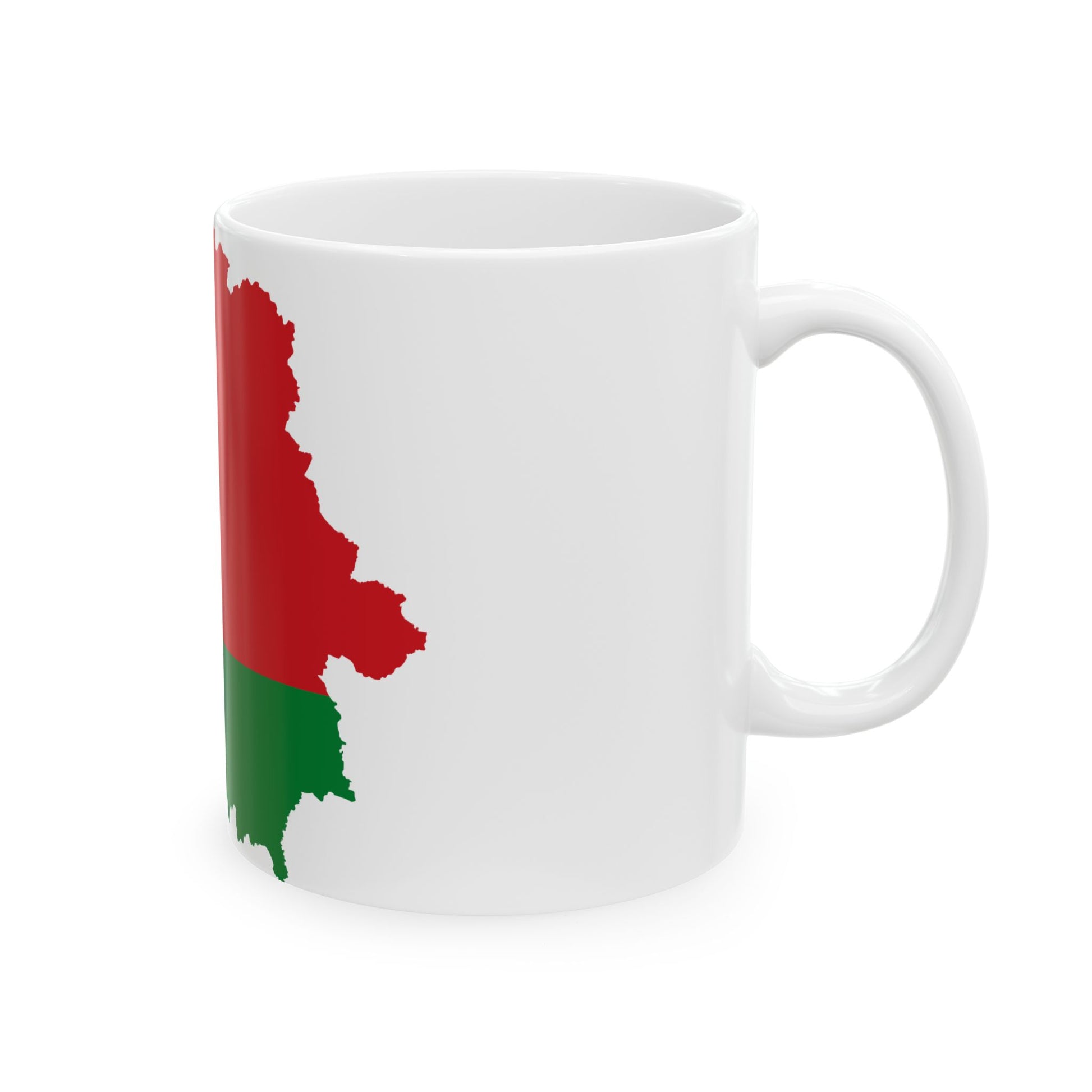 Flag-map of Belarus (Belarus) White Coffee Mug-Go Mug Yourself