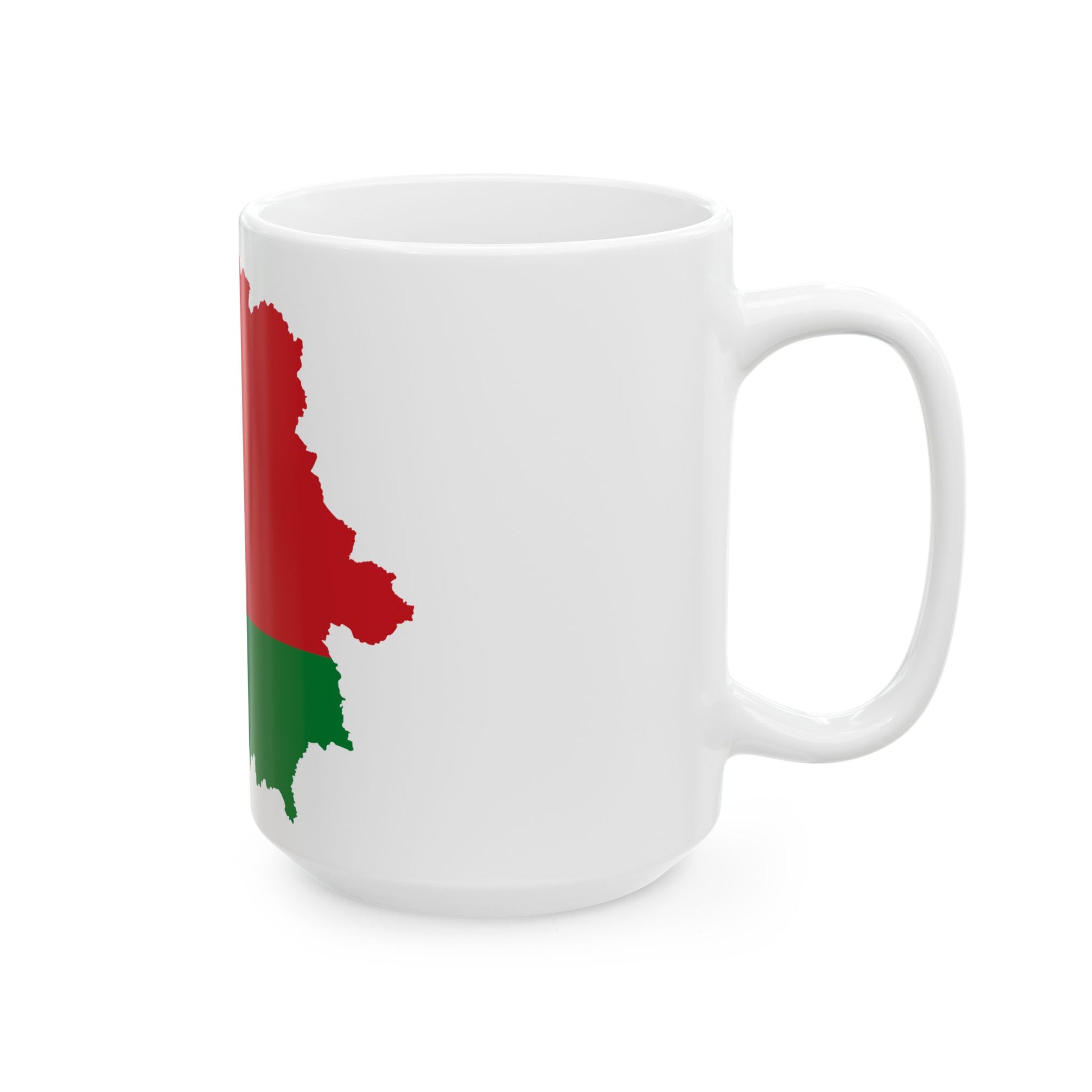 Flag-map of Belarus (Belarus) White Coffee Mug-Go Mug Yourself