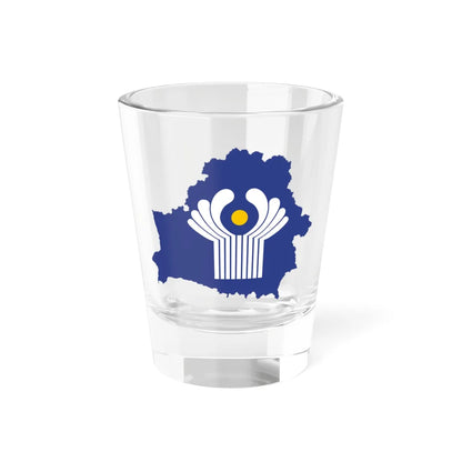 Flag-map of Belarus CIS (Belarus) Shot Glass 1.5oz 1.5oz - Go Mug Yourself