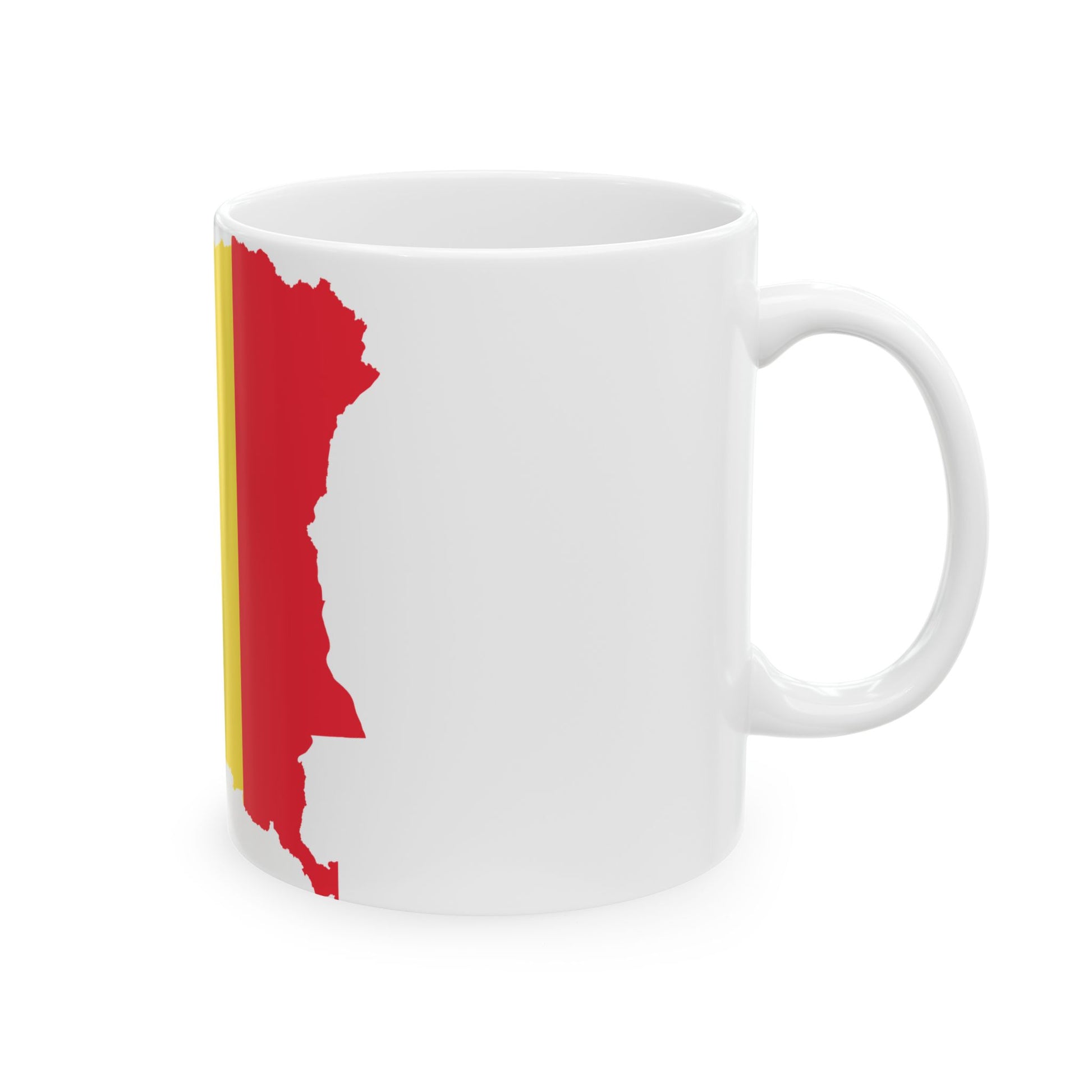 Flag Map of Belgian Congo 1908 - 1960 (Congo) White Coffee Mug-Go Mug Yourself