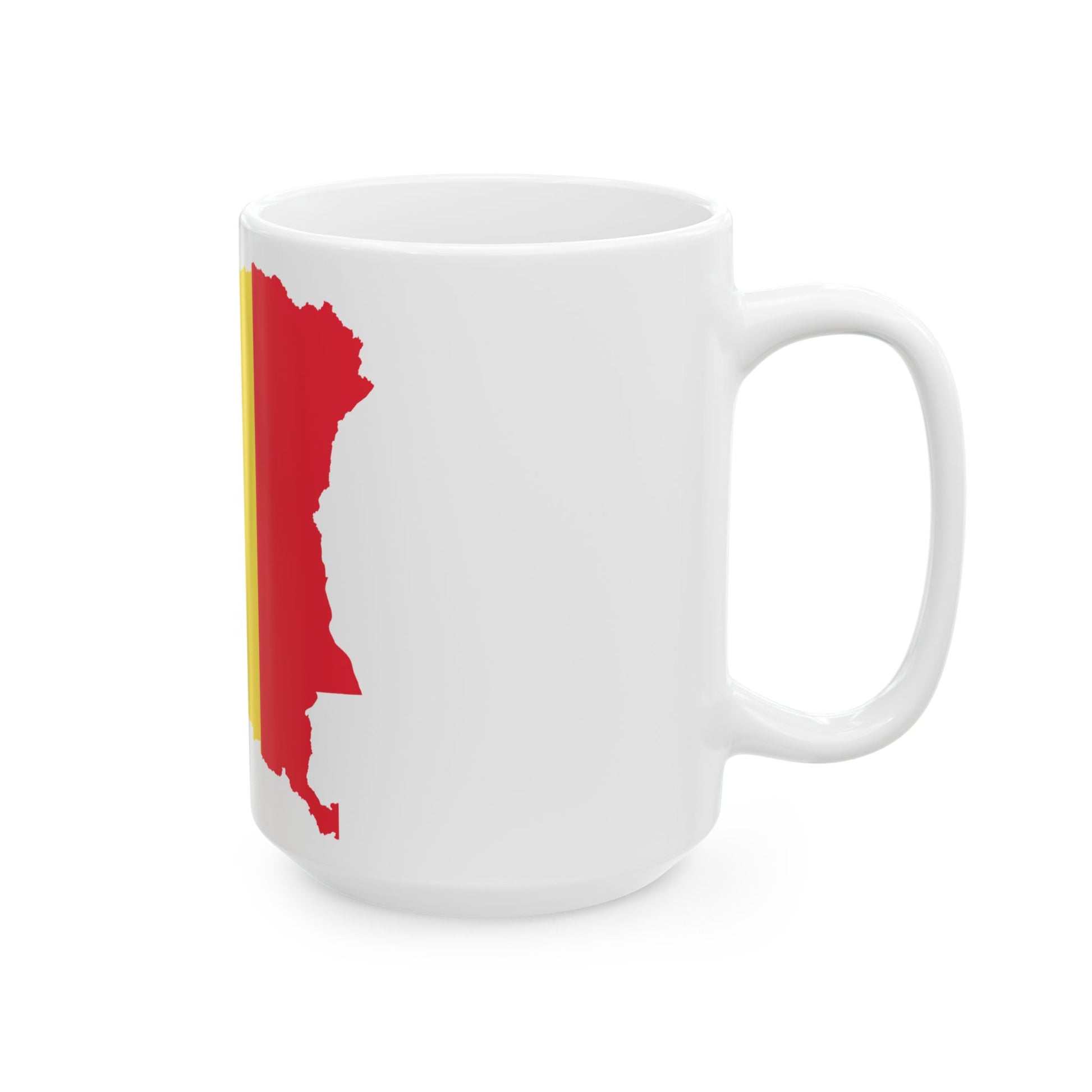 Flag Map of Belgian Congo 1908 - 1960 (Congo) White Coffee Mug-Go Mug Yourself