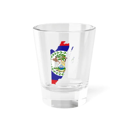 Flag-map of Belize (Belize) Shot Glass 1.5oz 1.5oz - Go Mug Yourself