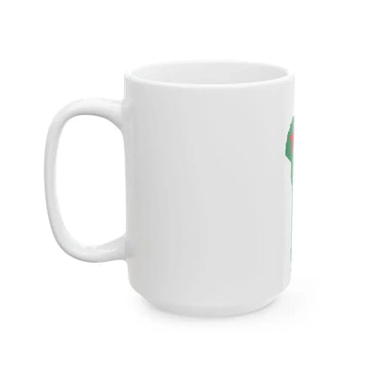 Flag map of Benin 1975-1990 (Benin) White Coffee Mug - Go Mug Yourself