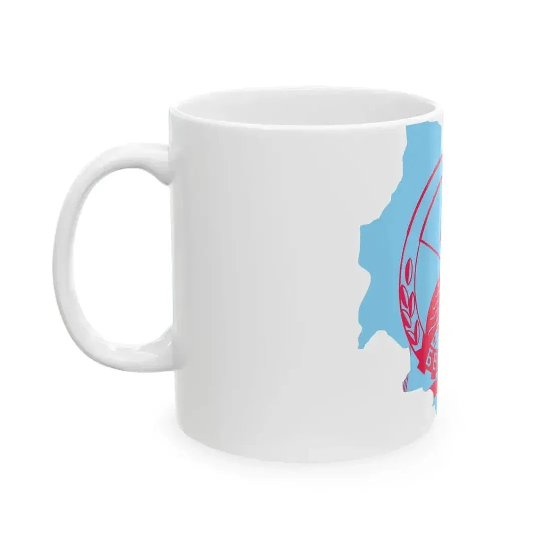 Flag map of Berovo Municipality (North Macedonia) White Coffee Mug - Go Mug Yourself
