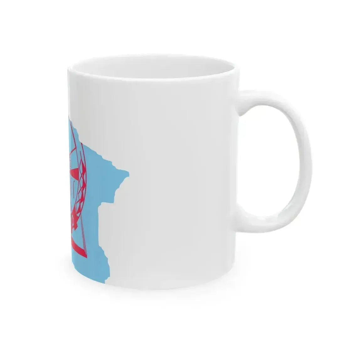 Flag map of Berovo Municipality (North Macedonia) White Coffee Mug - Go Mug Yourself