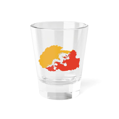 Flag-map of Bhutan (Bhutan) Shot Glass 1.5oz 1.5oz - Go Mug Yourself