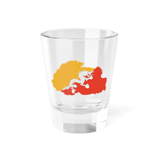 Flag-map of Bhutan (Bhutan) Shot Glass 1.5oz 1.5oz - Go Mug Yourself