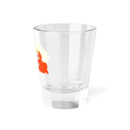 Flag-map of Bhutan precise boundaries (Bhutan) Shot Glass 1.5oz - Go Mug Yourself