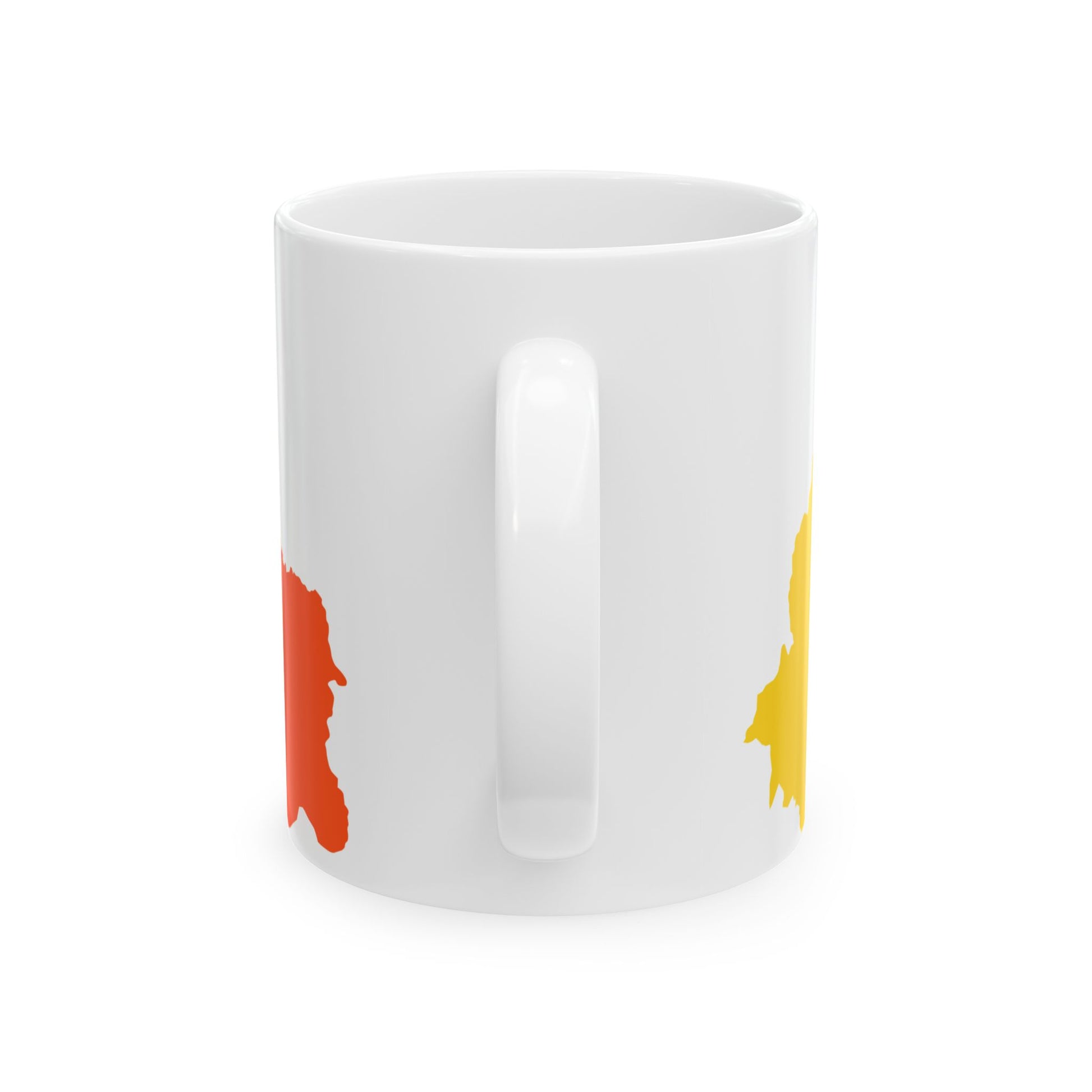 Flag-map of Bhutan precise boundaries (Bhutan) White Coffee Mug-Go Mug Yourself