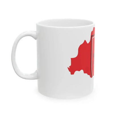 Flag map of Bogovinje Municipality (North Macedonia) White Coffee Mug - Go Mug Yourself