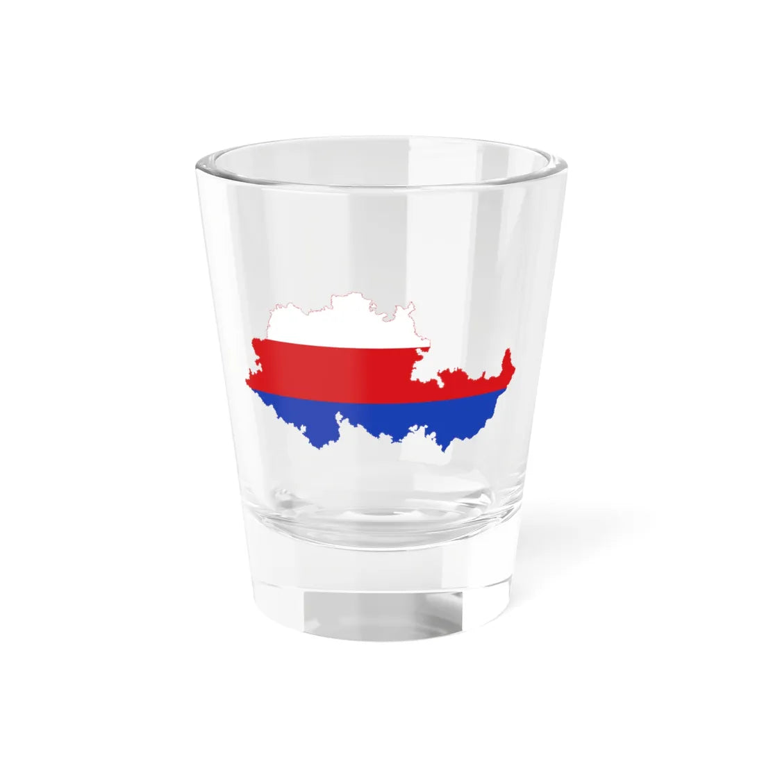 Flag-map of Bohemia and Moravia (Czech Republic) Shot Glass 1.5oz 1.5oz - Go Mug Yourself