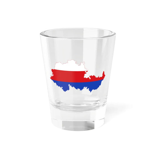 Flag-map of Bohemia and Moravia (Czech Republic) Shot Glass 1.5oz 1.5oz - Go Mug Yourself