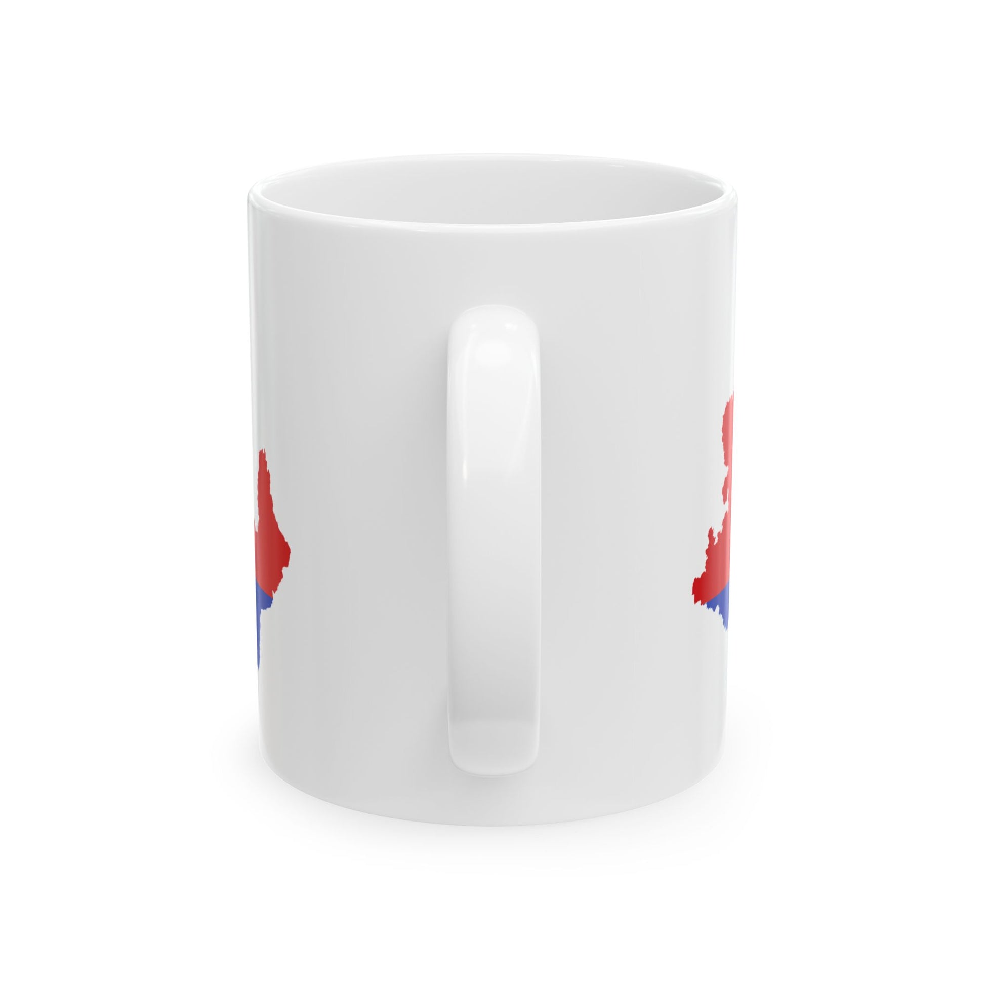 Flag-map of Bohemia and Moravia (Czech Republic) White Coffee Mug-Go Mug Yourself