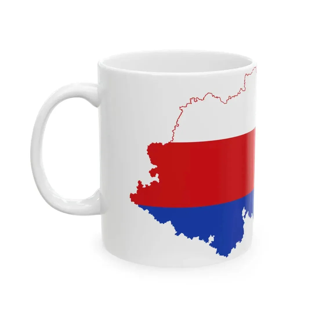 Flag-map of Bohemia and Moravia (Czech Republic) White Coffee Mug - Go Mug Yourself