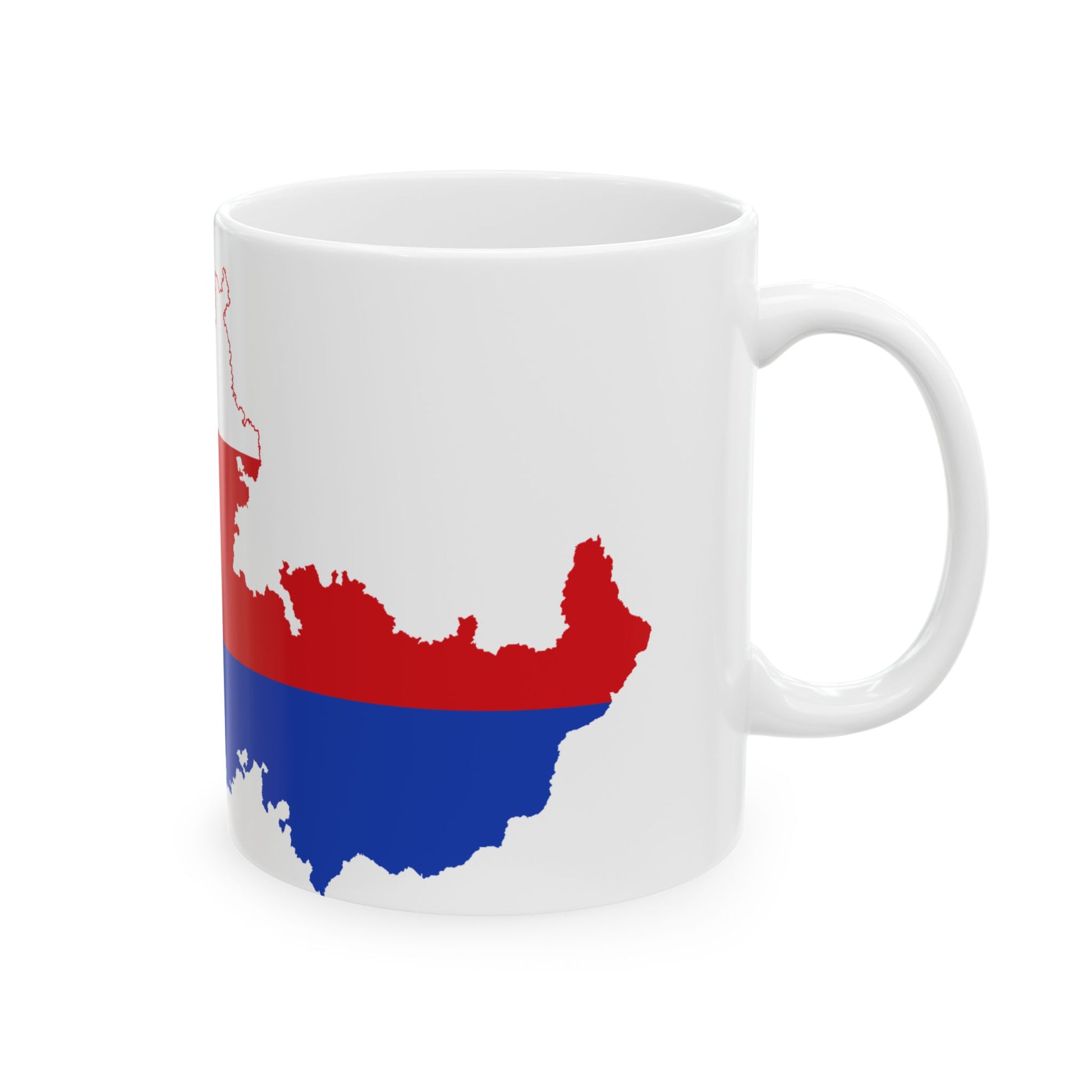 Flag-map of Bohemia and Moravia (Czech Republic) White Coffee Mug-Go Mug Yourself