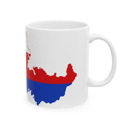 Flag-map of Bohemia and Moravia (Czech Republic) White Coffee Mug - Go Mug Yourself