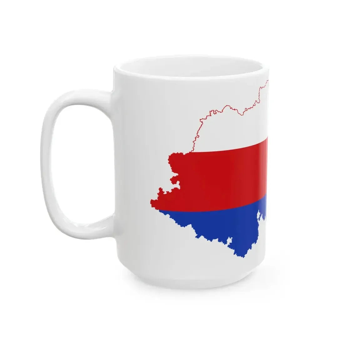 Flag-map of Bohemia and Moravia (Czech Republic) White Coffee Mug - Go Mug Yourself