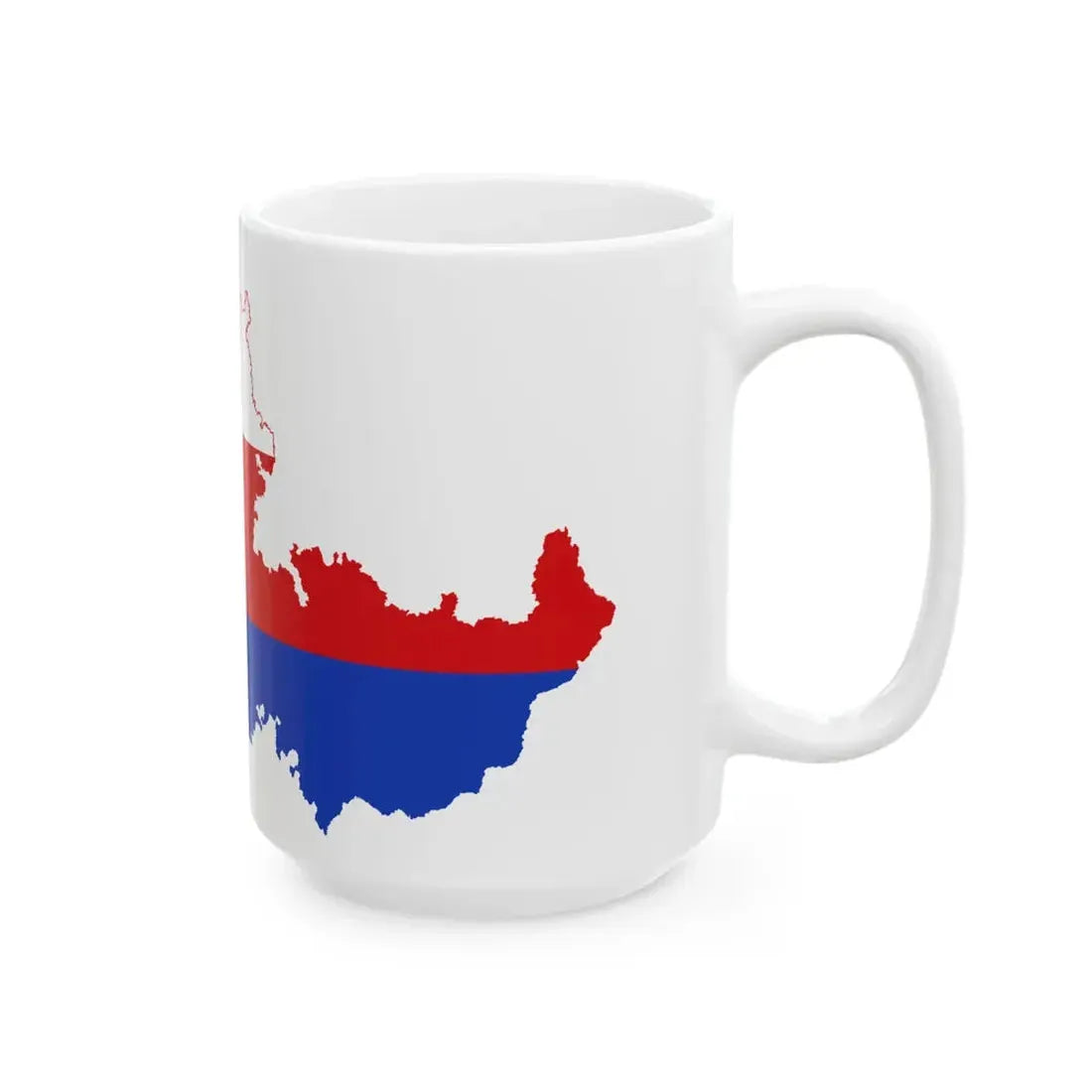 Flag-map of Bohemia and Moravia (Czech Republic) White Coffee Mug - Go Mug Yourself