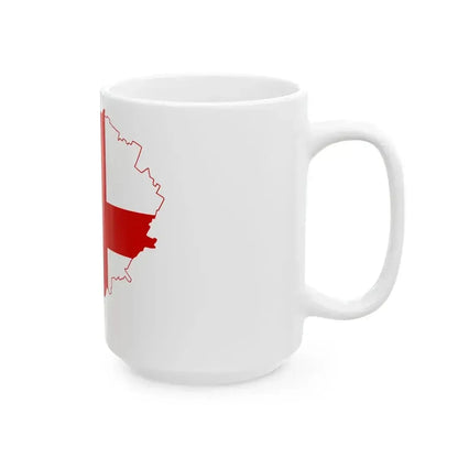 Flag map of Bologna (Italy) White Coffee Mug - Go Mug Yourself
