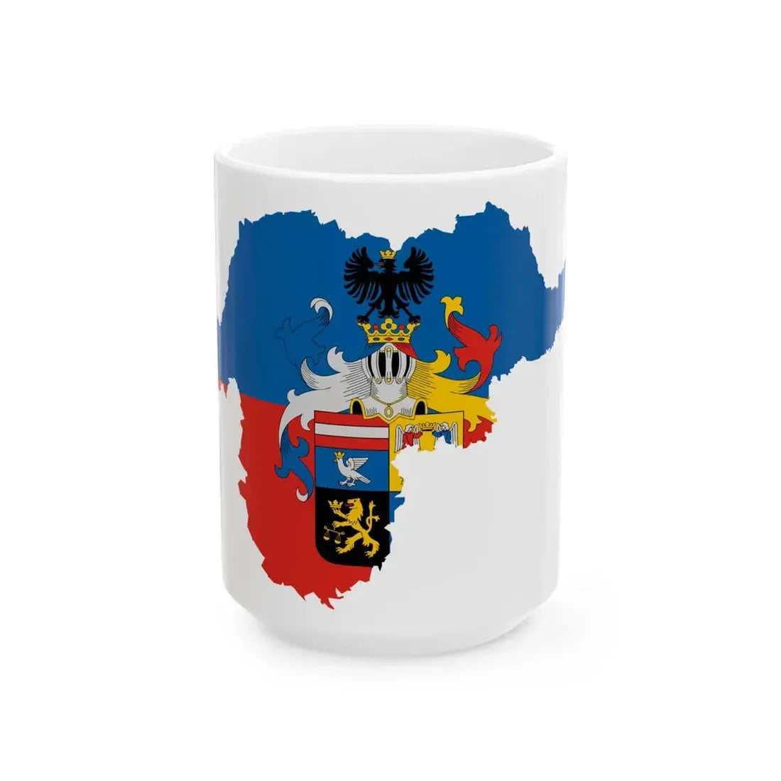 Flag-map of Borsod-Abauj-Zemplen County (Hungary) White Coffee Mug 15oz - Go Mug Yourself