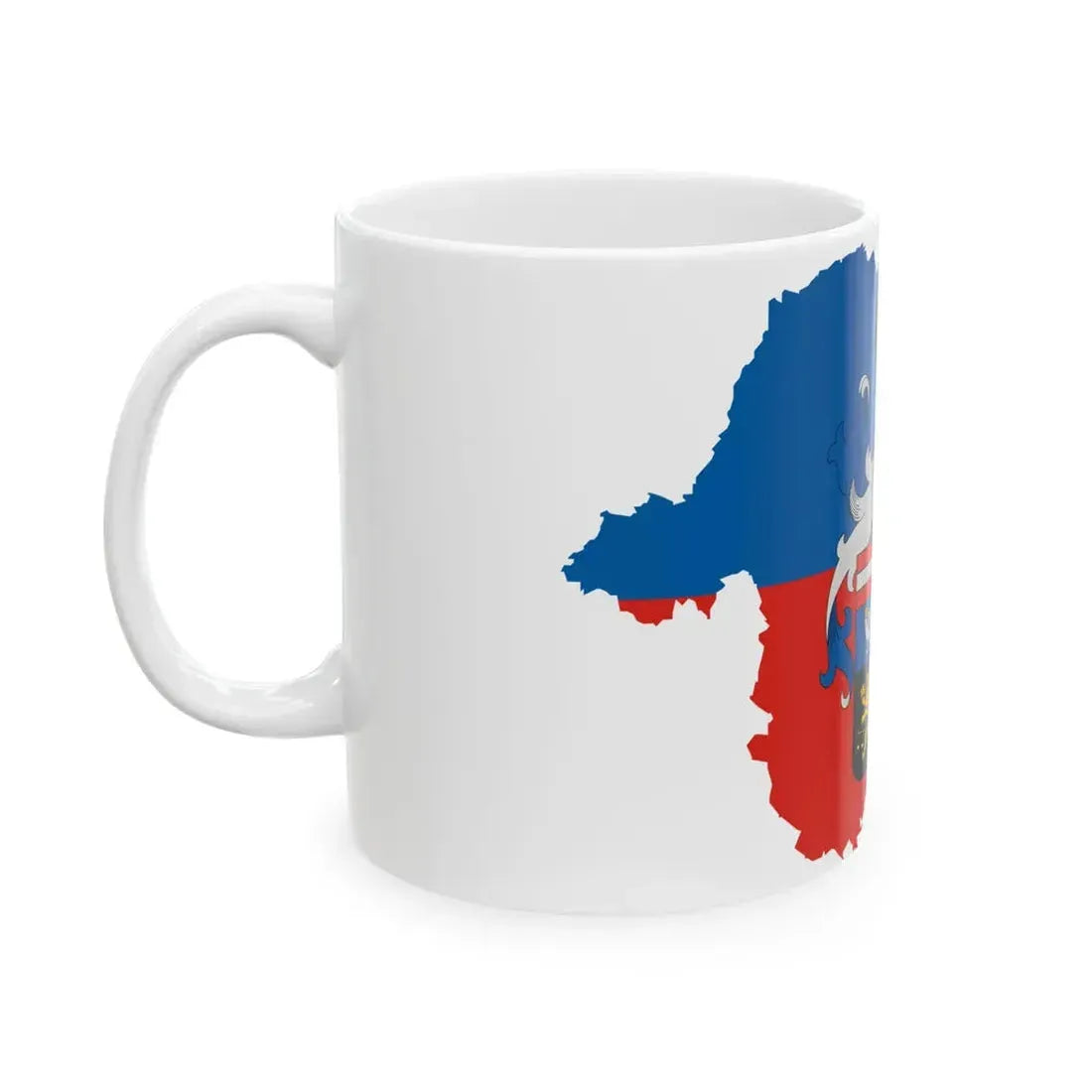 Flag-map of Borsod-Abauj-Zemplen County (Hungary) White Coffee Mug - Go Mug Yourself