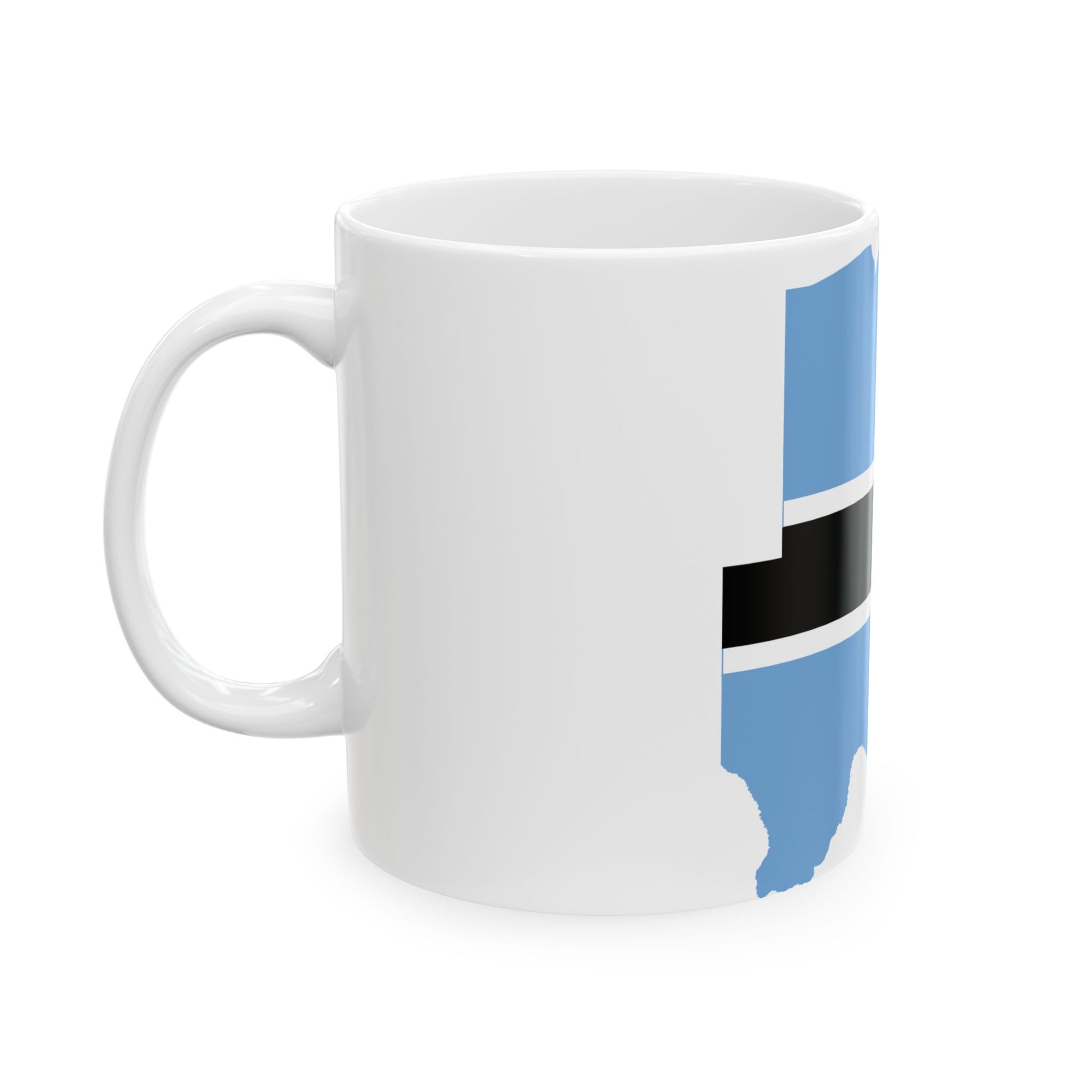 Flag map of Botswana (Botswana) White Coffee Mug-Go Mug Yourself