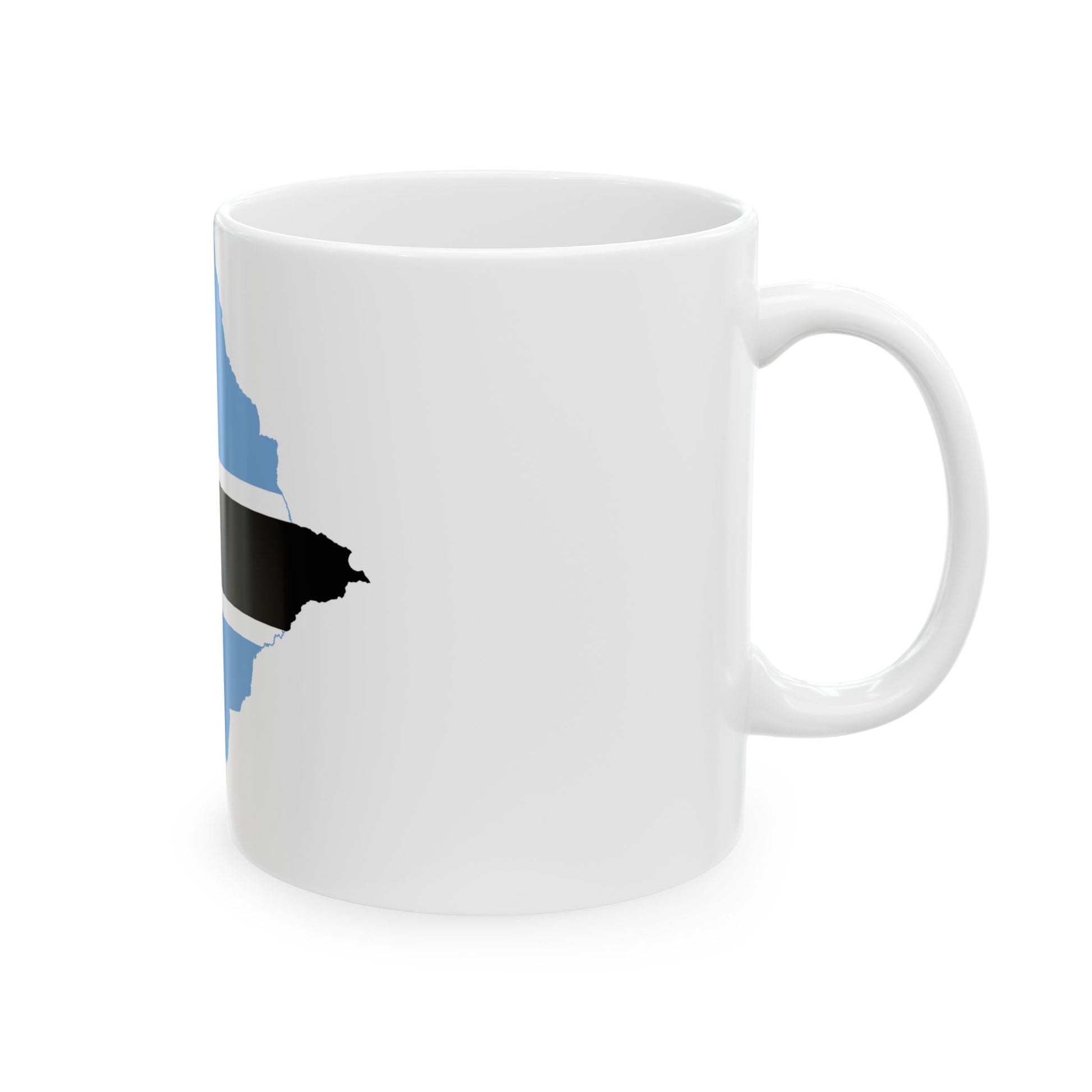 Flag map of Botswana (Botswana) White Coffee Mug-Go Mug Yourself