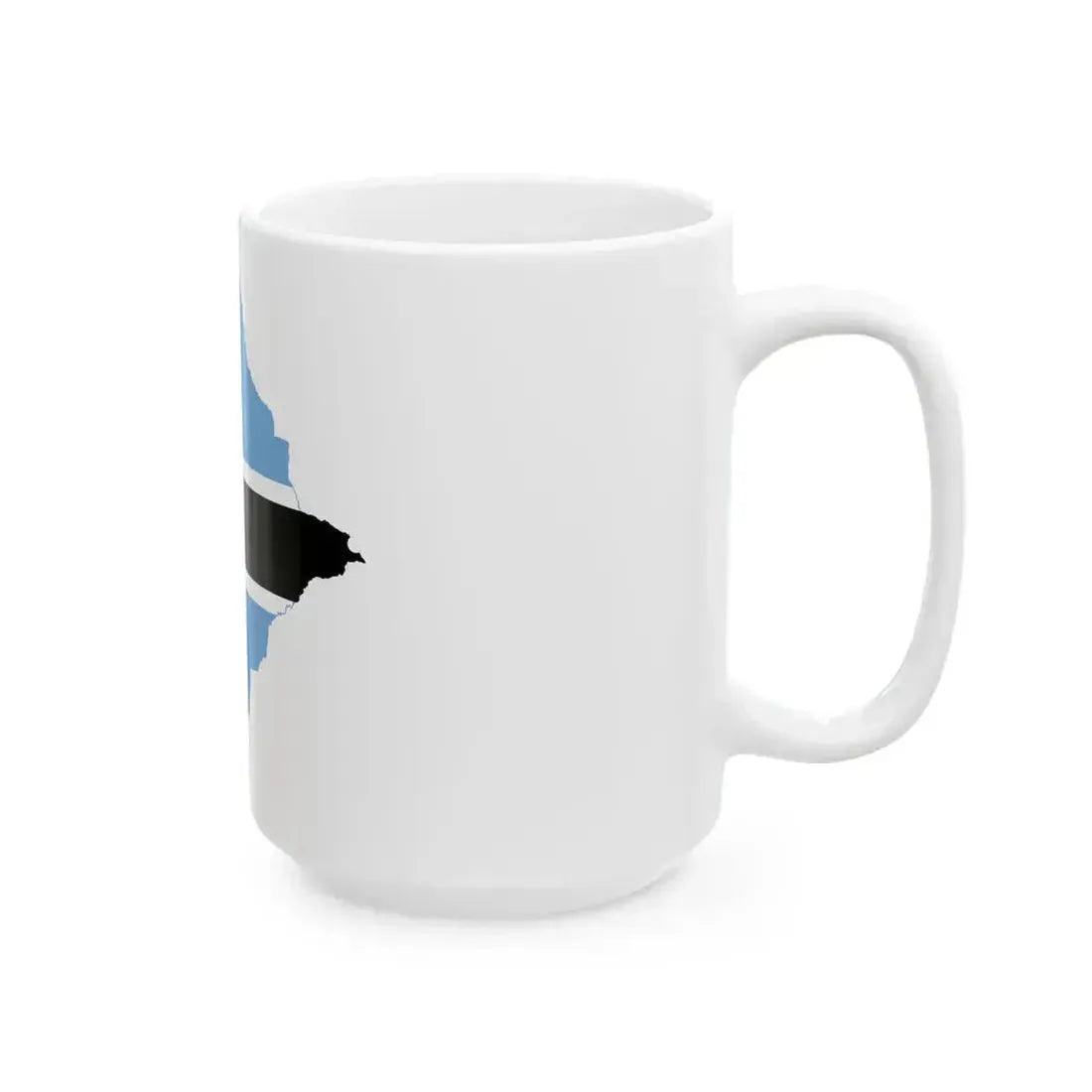 Flag map of Botswana (Botswana) White Coffee Mug - Go Mug Yourself