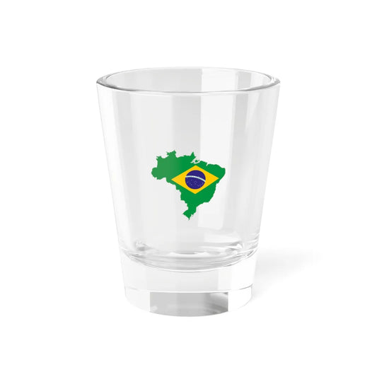 Flag-map of Brazil (Brazil) Shot Glass 1.5oz 1.5oz - Go Mug Yourself