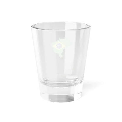 Flag-map of Brazil (Brazil) Shot Glass 1.5oz - Go Mug Yourself