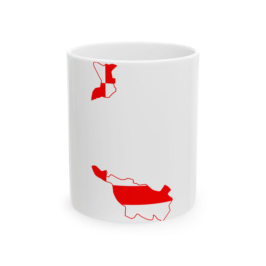 Flag map of Bremen (Germany) White Coffee Mug-11oz-Go Mug Yourself