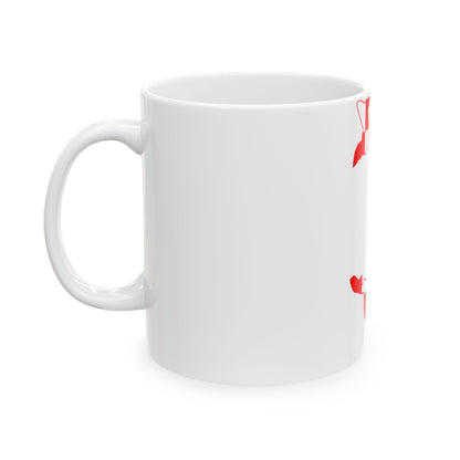 Flag map of Bremen (Germany) White Coffee Mug-Go Mug Yourself
