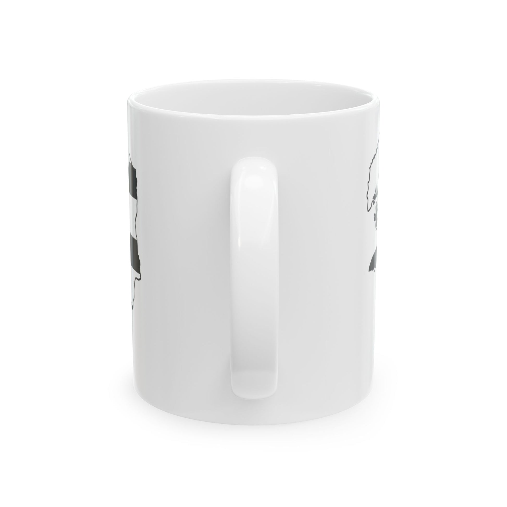 Flag map of Brittany Bretagne (France) White Coffee Mug-Go Mug Yourself