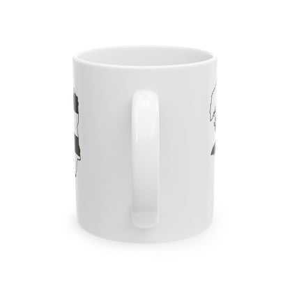 Flag map of Brittany Bretagne (France) White Coffee Mug-Go Mug Yourself