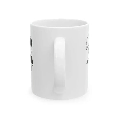 Flag map of Brittany Bretagne (France) White Coffee Mug - Go Mug Yourself