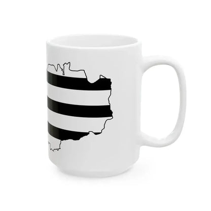 Flag map of Brittany Bretagne (France) White Coffee Mug - Go Mug Yourself