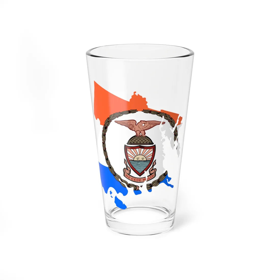 Flag-map of Bronx County New York (United States) Pint Glass 16oz 16oz - Go Mug Yourself