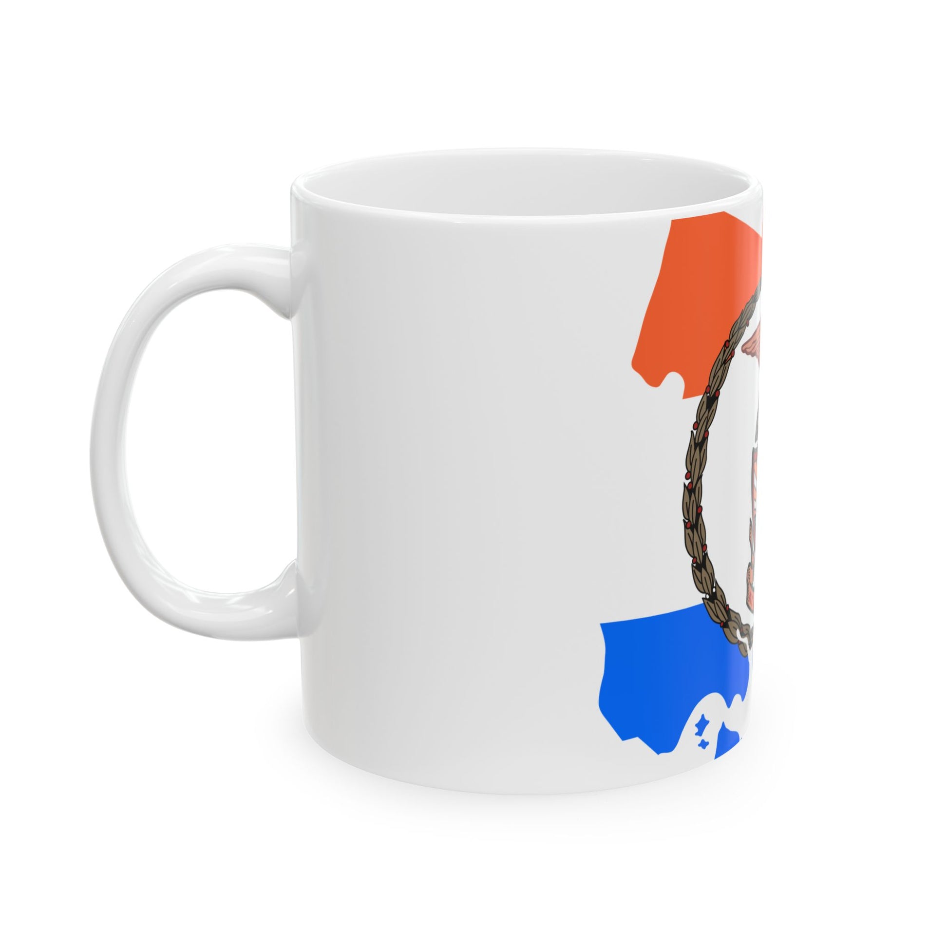 Flag-map of Bronx County New York (United States) White Coffee Mug-Go Mug Yourself