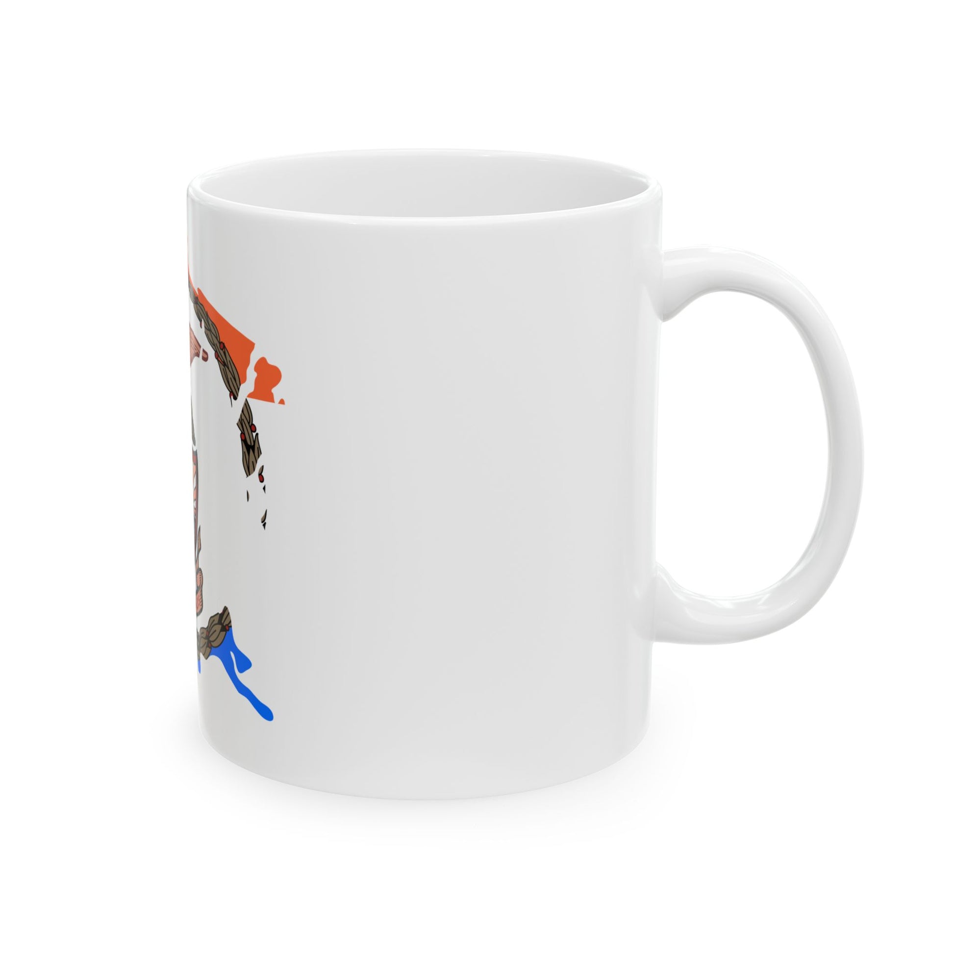 Flag-map of Bronx County New York (United States) White Coffee Mug-Go Mug Yourself