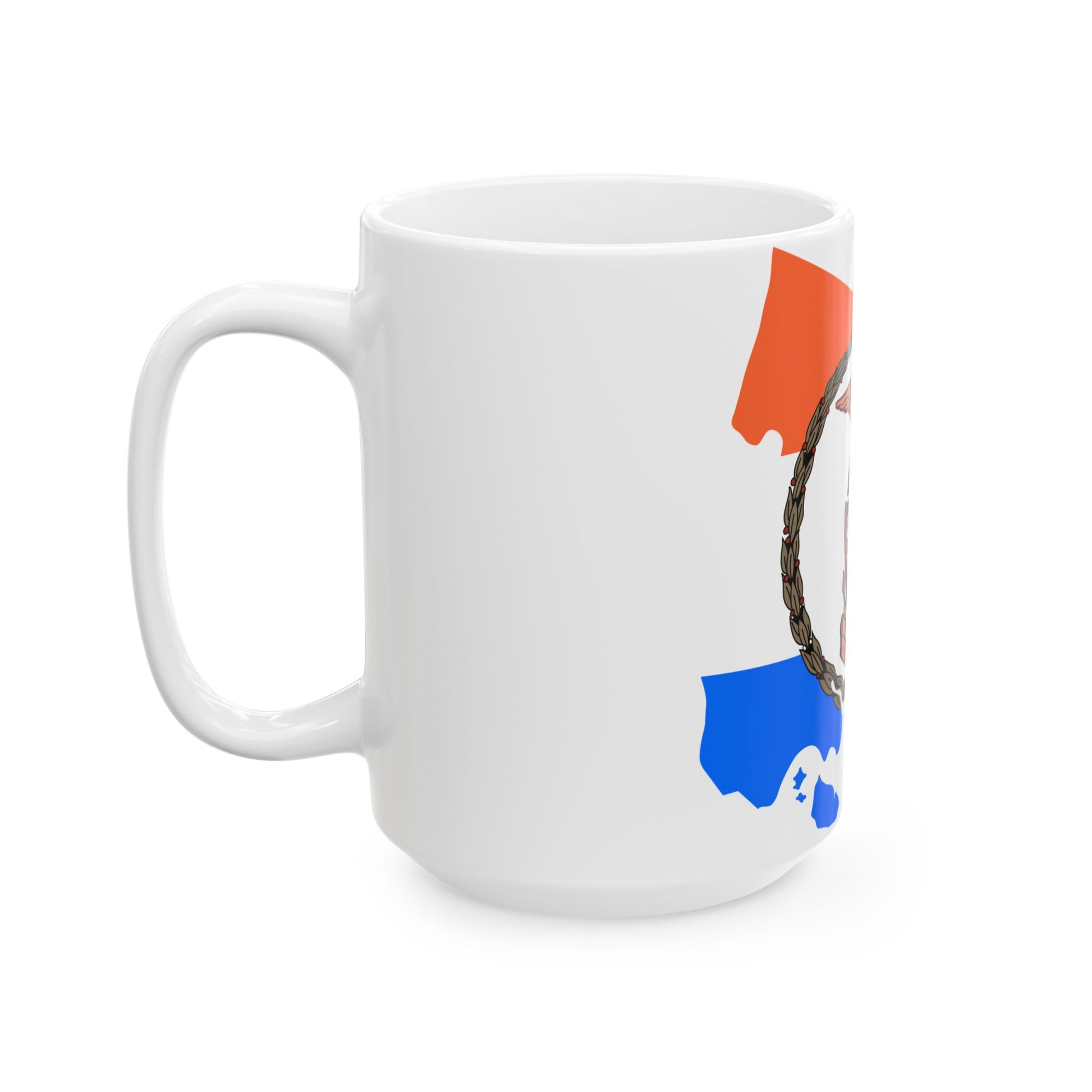Flag-map of Bronx County New York (United States) White Coffee Mug-Go Mug Yourself