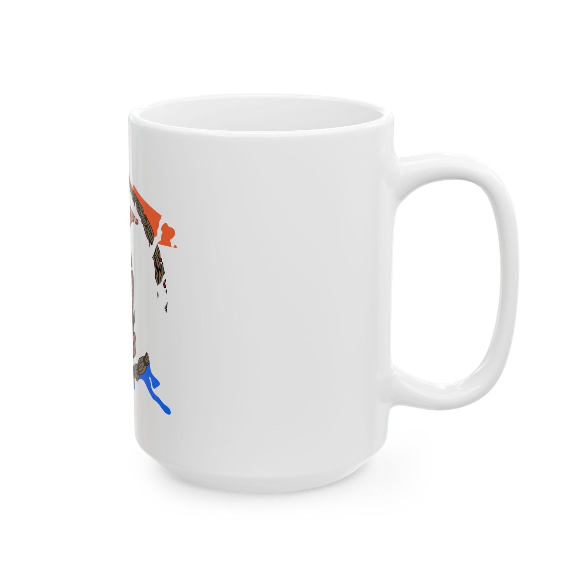 Flag-map of Bronx County New York (United States) White Coffee Mug-Go Mug Yourself