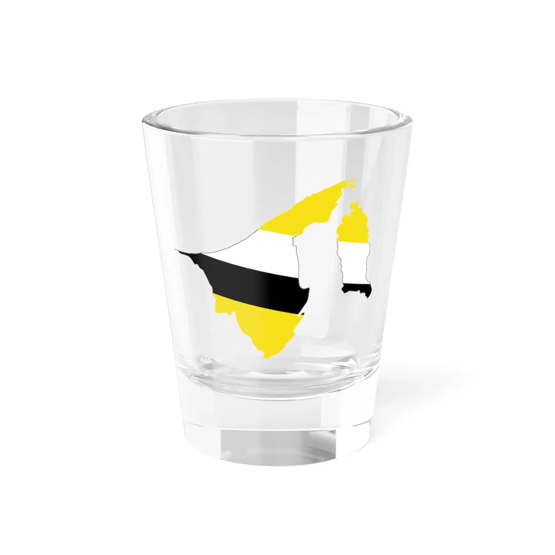 Flag-map of Brunei 1906-1959 (Brunei) Shot Glass 1.5oz 1.5oz - Go Mug Yourself